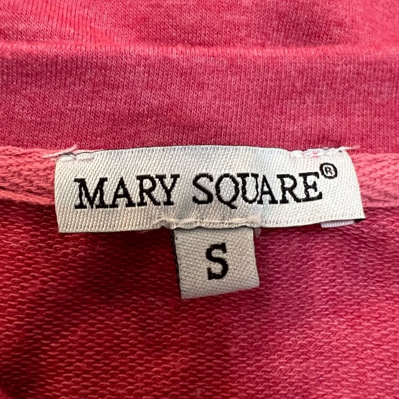 Mary Square Oversized Muted Red Graphic Sweatshirt. Size Small. - Picture 2 of 6